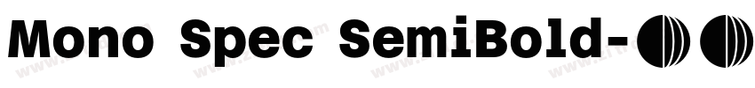 Mono Spec SemiBold字体转换